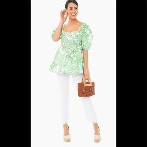 GREEN GARDEN NEALY BLOUSE by Tuckernuck Sz M
